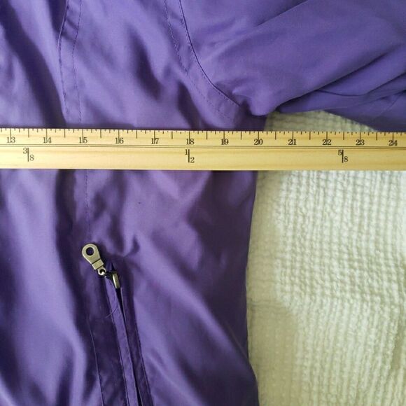 VINTAGE Slalom Full Zip Jacket Purple Coat Snow Skiing Women's Size L - Picture 10 of 12